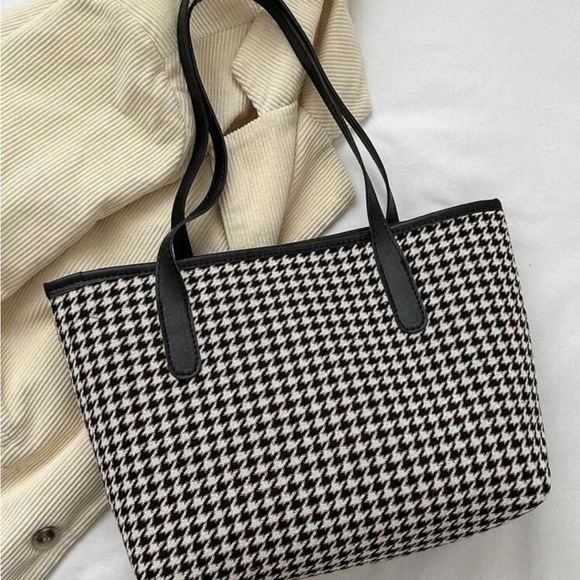 ⚠️Clearance Black And White Large Shoulder Tote Bag - Picture 7 of 8